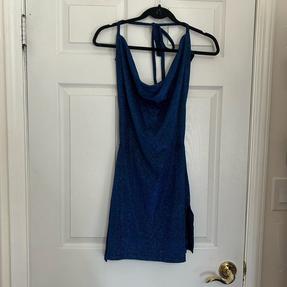 Blue Night Glitter Dress
